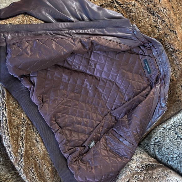 Wilsons Genuine Premium Leather D.Brown Bomber Jacket Men’s Small - Picture 3 of 11